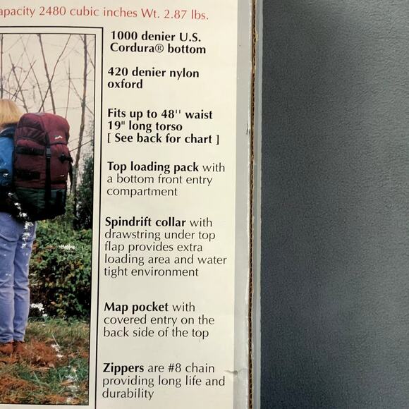 RIDGEWAY by Kelty Hiking Travel Internal Backpack Burgundy Green Up to 48" Waist - Picture 13 of 16